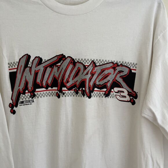 Dale Earnhardt 3 VTG The Intimidator Long Sleeve,  Chase Authentics, White- Lrg - Picture 6 of 13